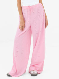 Amina Wide Leg Trousers - Pink