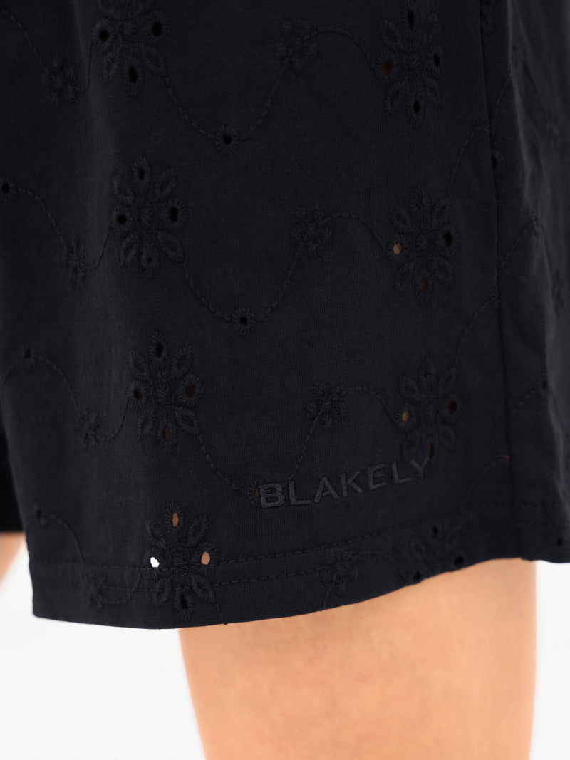 Amina Wide Leg Shorts - Schwarz