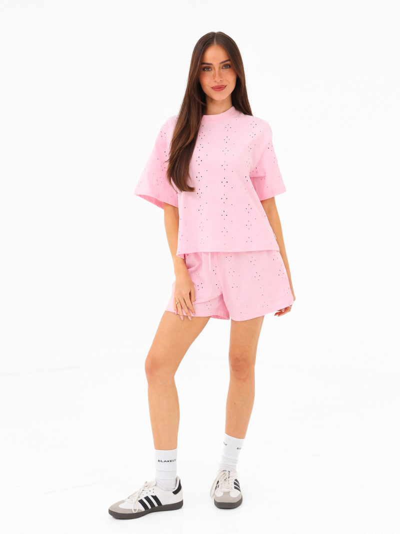 Amina Wide Leg Shorts - Rosa