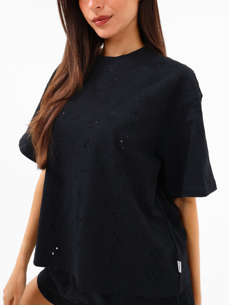 Amina Oversized T-Shirt - Noire
