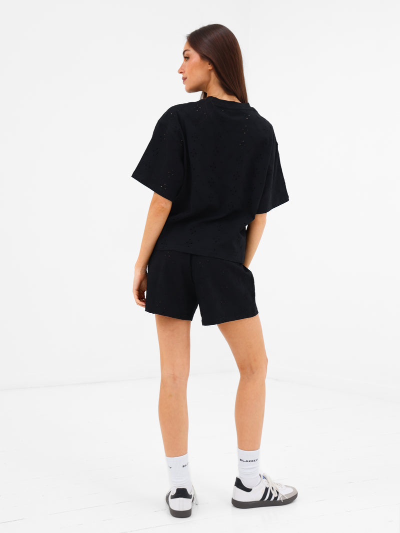 Amina Oversized T-Shirt - Noire