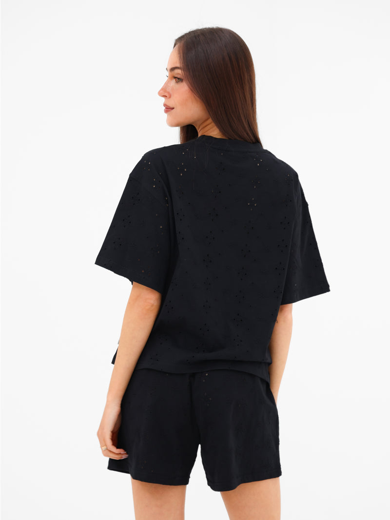Amina Oversized T-Shirt - Noire