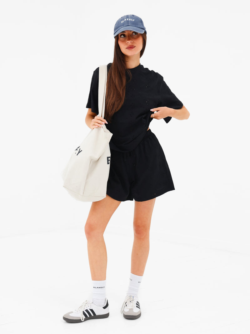 Amina Oversized T-Shirt - Noire
