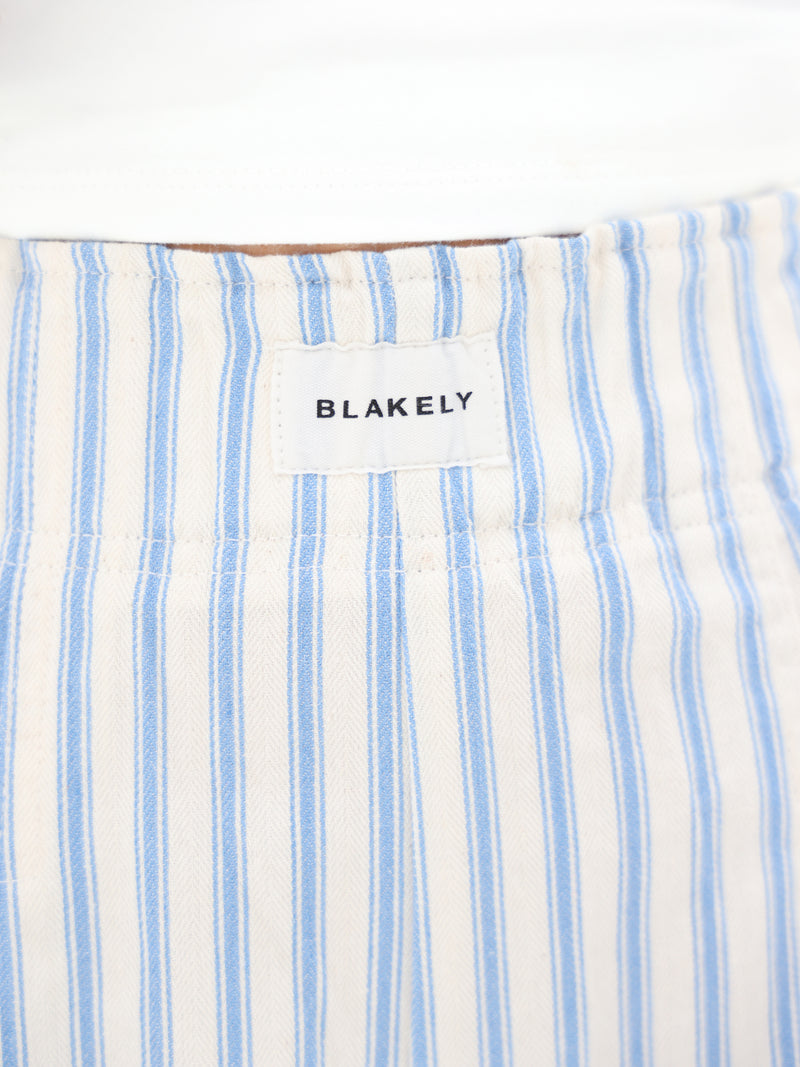 Lou Stripe Trousers - Mittelblau
