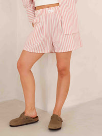 Lou Stripe Shorts - Warm Pink