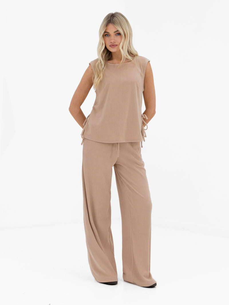 Alma Wide Leg Trousers - Bräunen