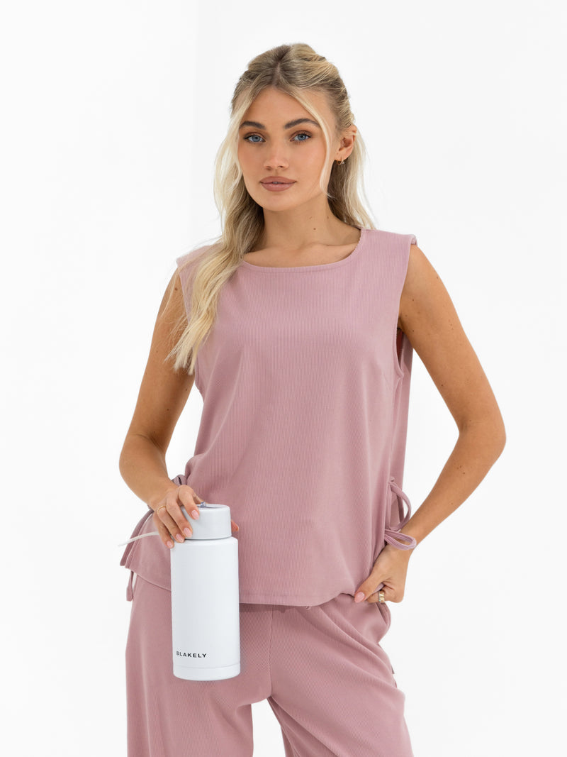 Alma Tie Up Vest - Altrosa