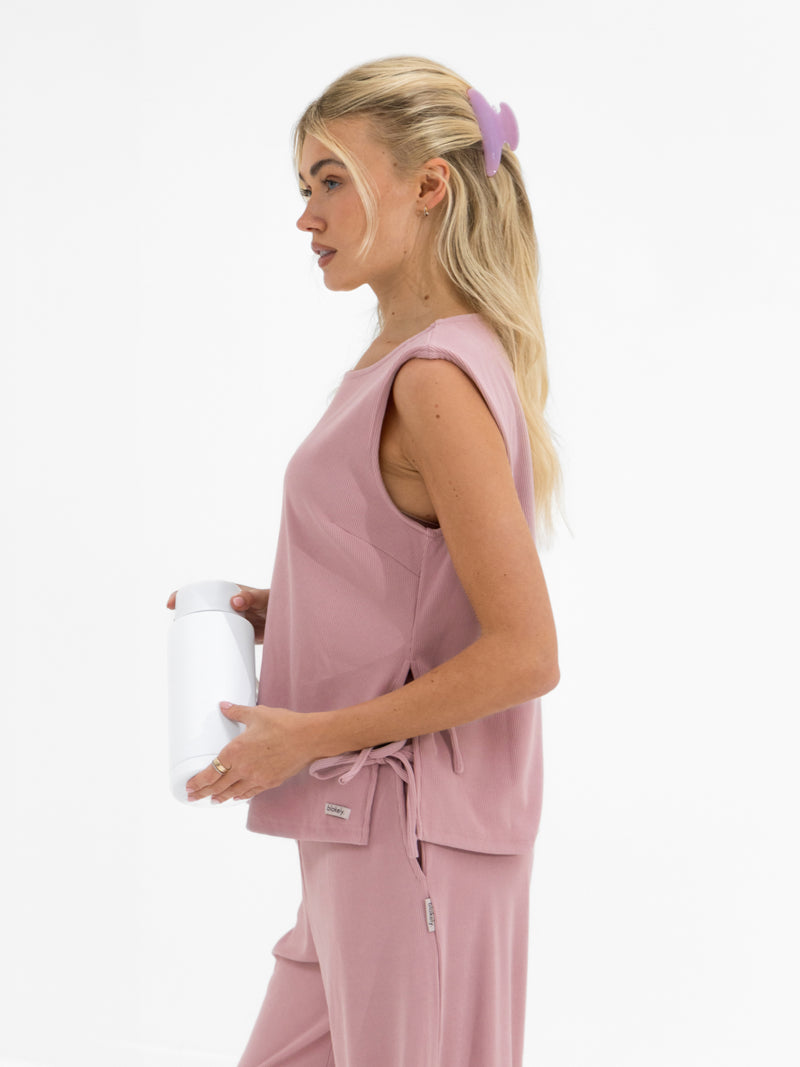 Alma Tie Up Vest - Altrosa