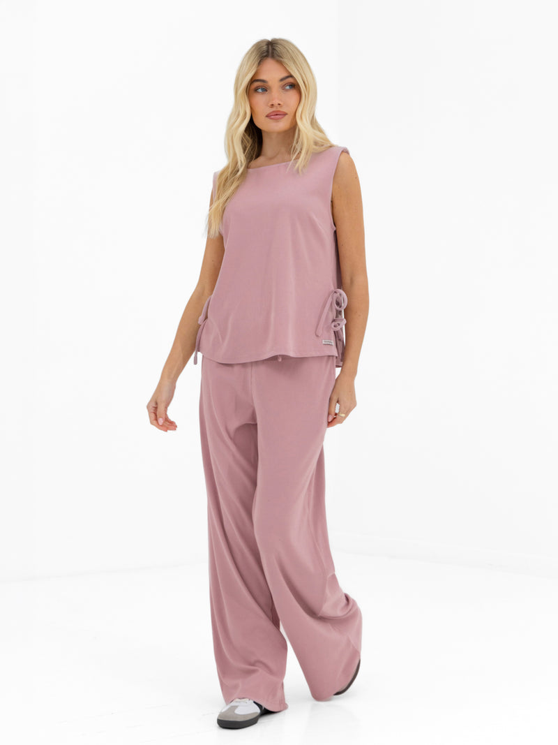 Alma Tie Up Vest - Altrosa