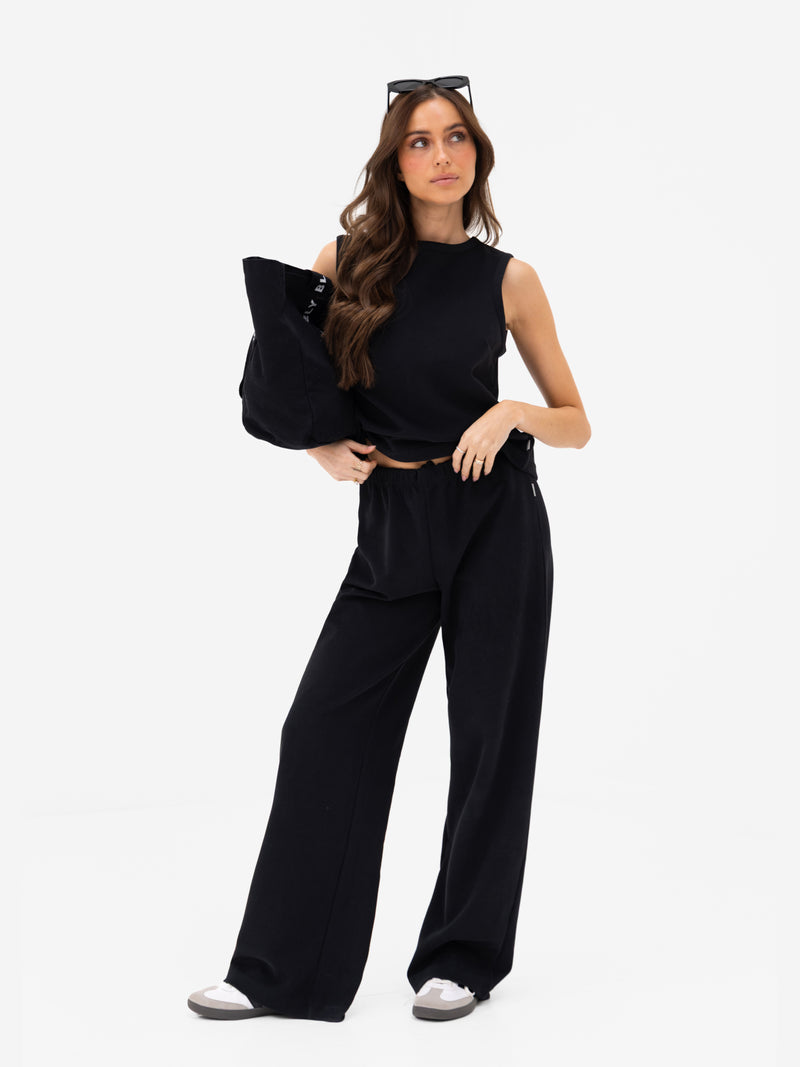 Emmy Wide Leg Trousers - Zwart