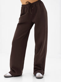 Emmy Wide Leg Trousers - Mokka Bruin