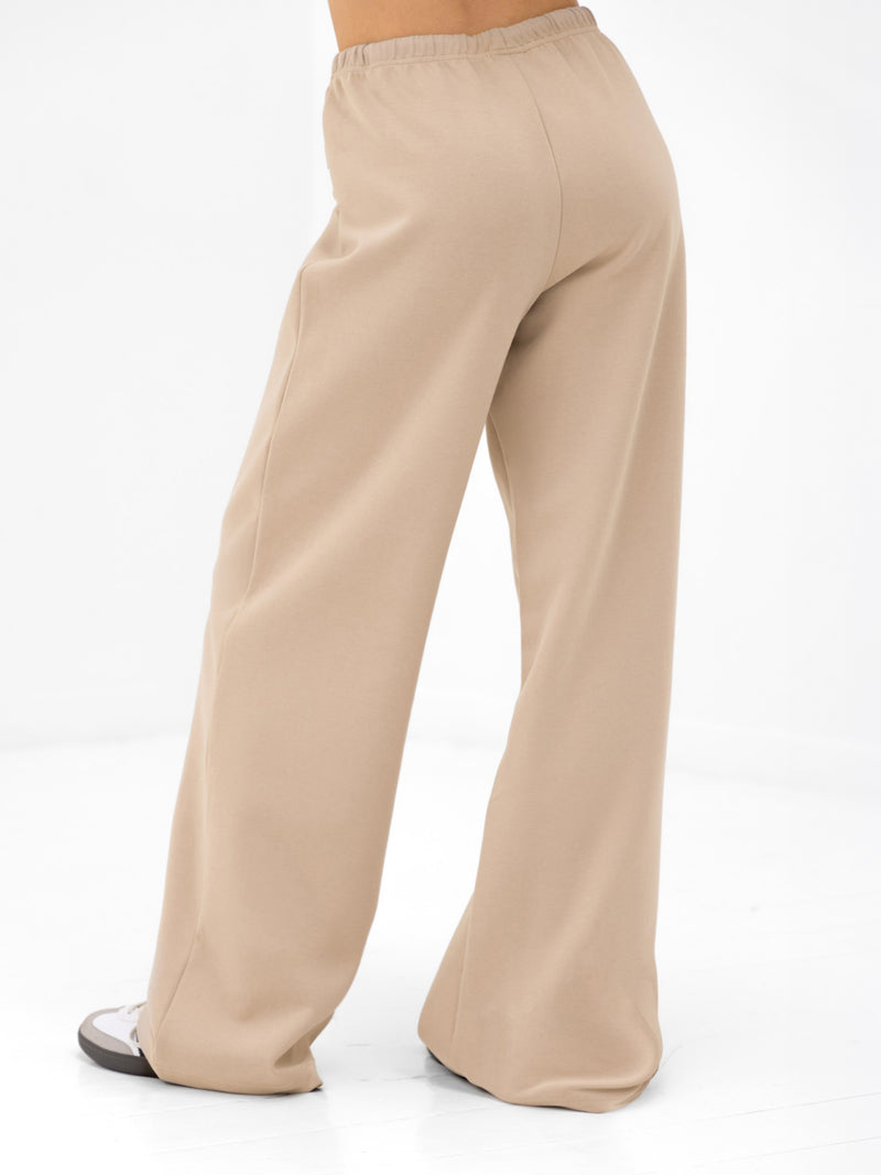 Emmy Wide Leg Trousers - Hellbraun