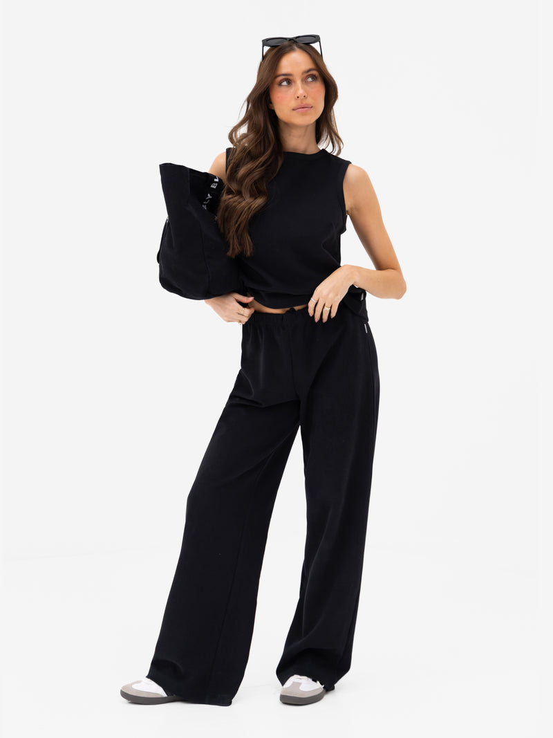 Emmy Button Up Vest - Zwart