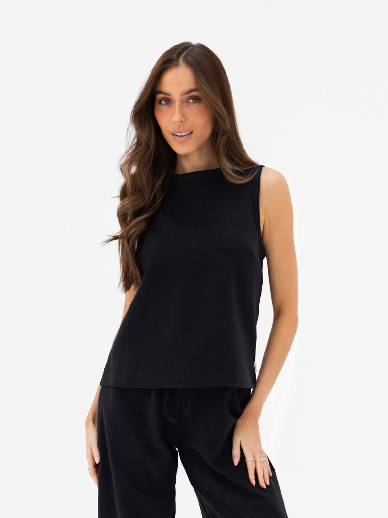 Emmy Button Up Vest - Zwart