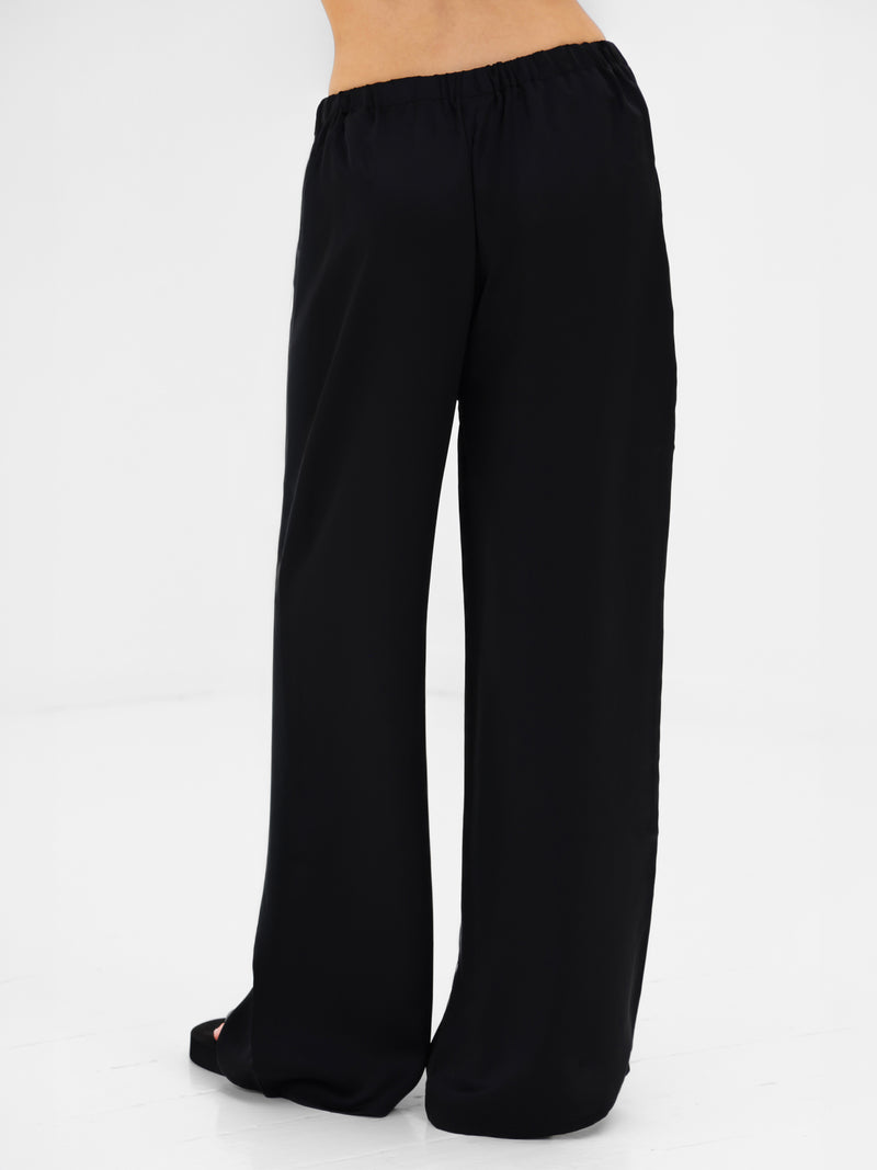 Thalia Satin Trousers - Zwart