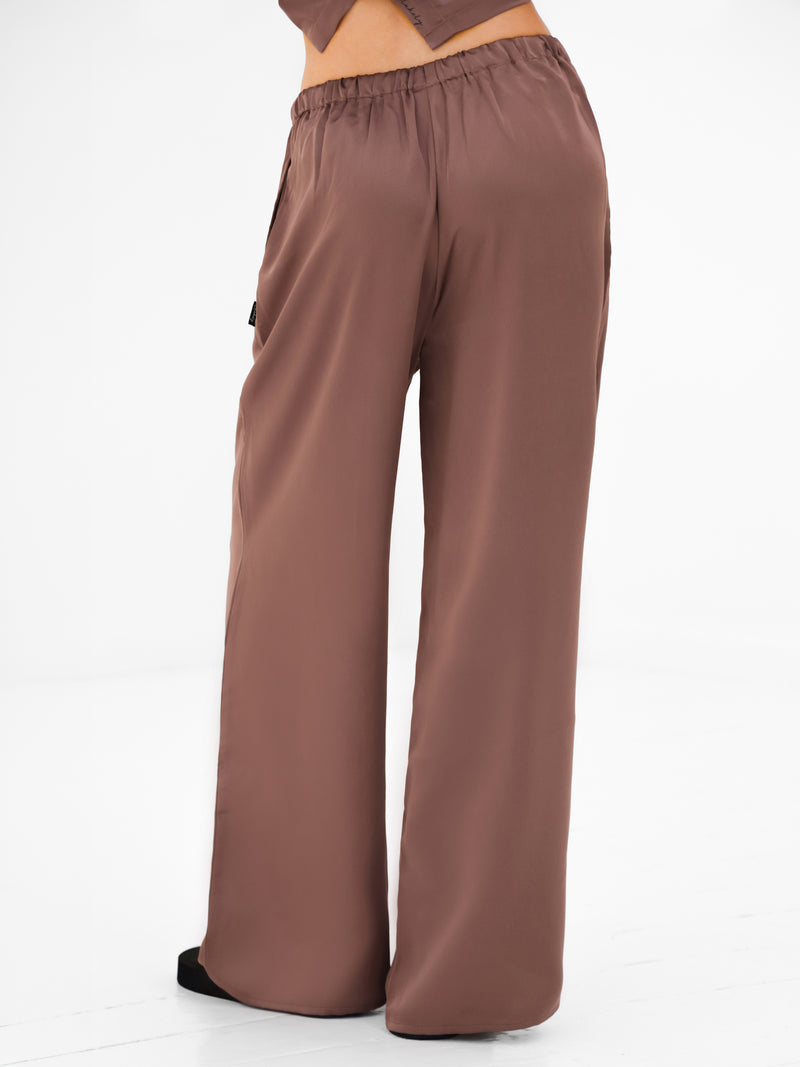 Thalia Satin Trousers - Lila