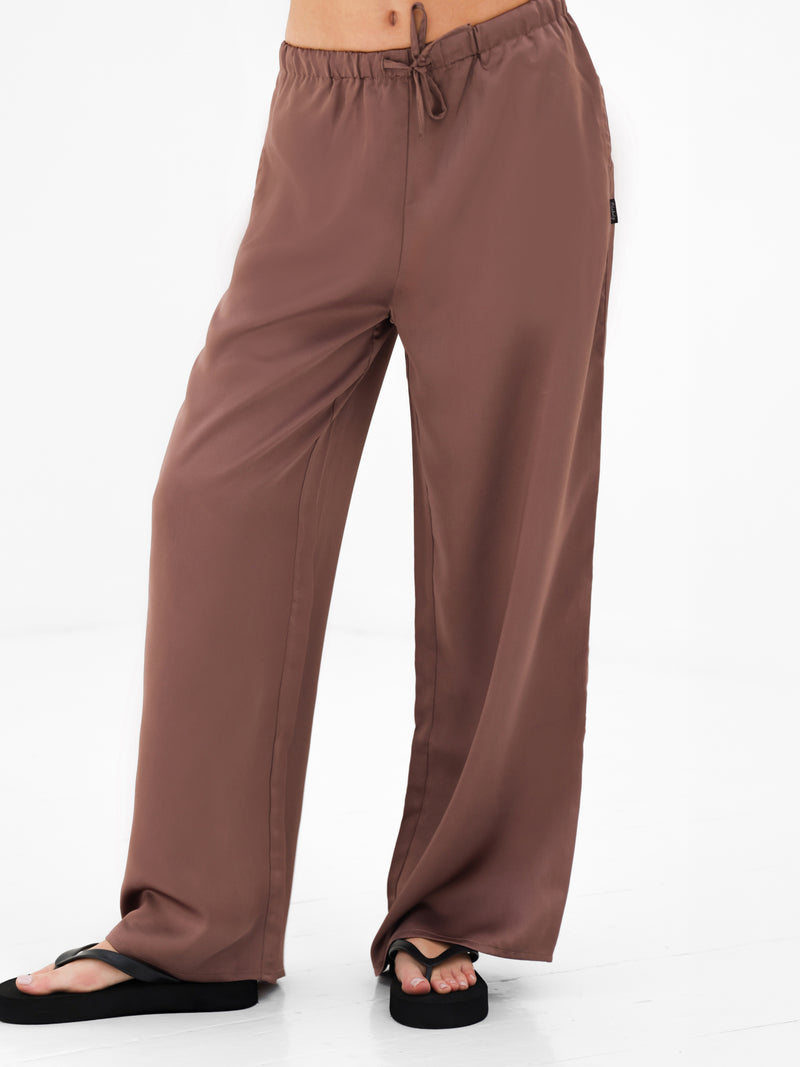 Thalia Satin Trousers - Lila