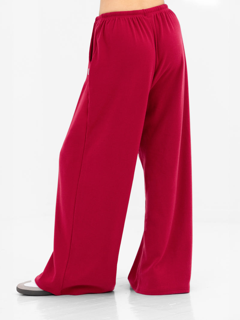 Ebony Wide Leg Trousers - Tiefrot