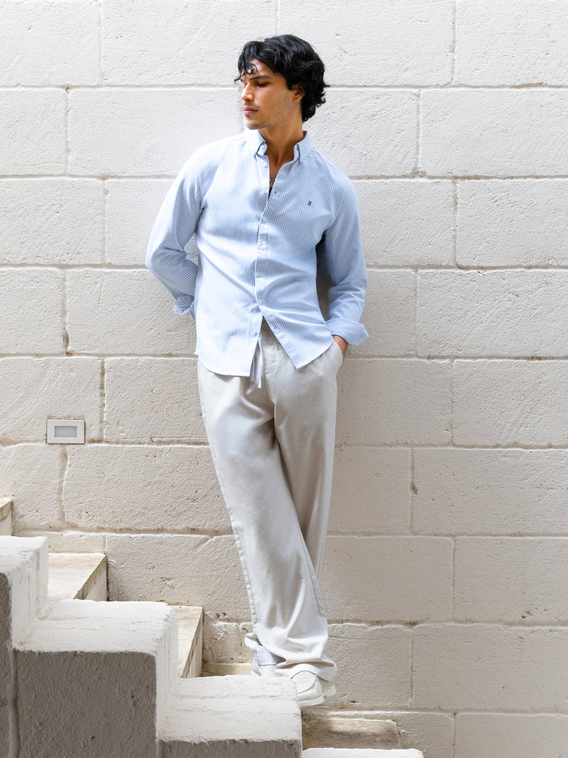 Jude Relaxed Linen Trousers - Hellbeige
