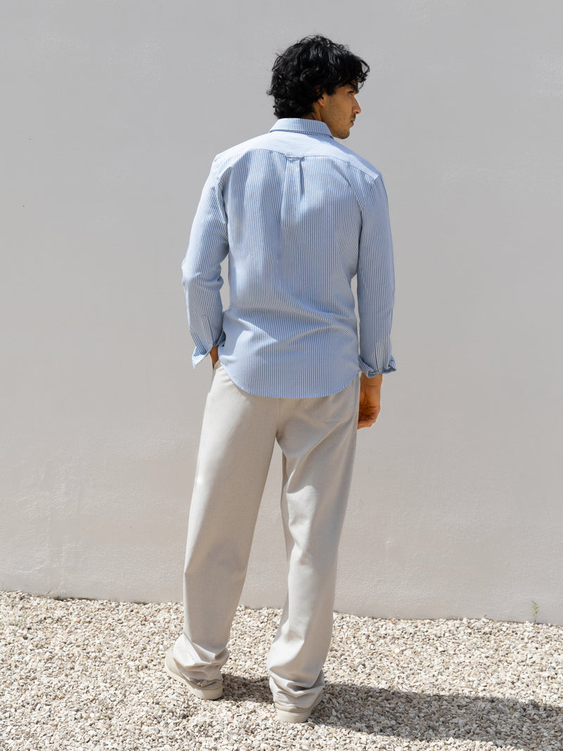 Jude Relaxed Linen Trousers - Hellbeige
