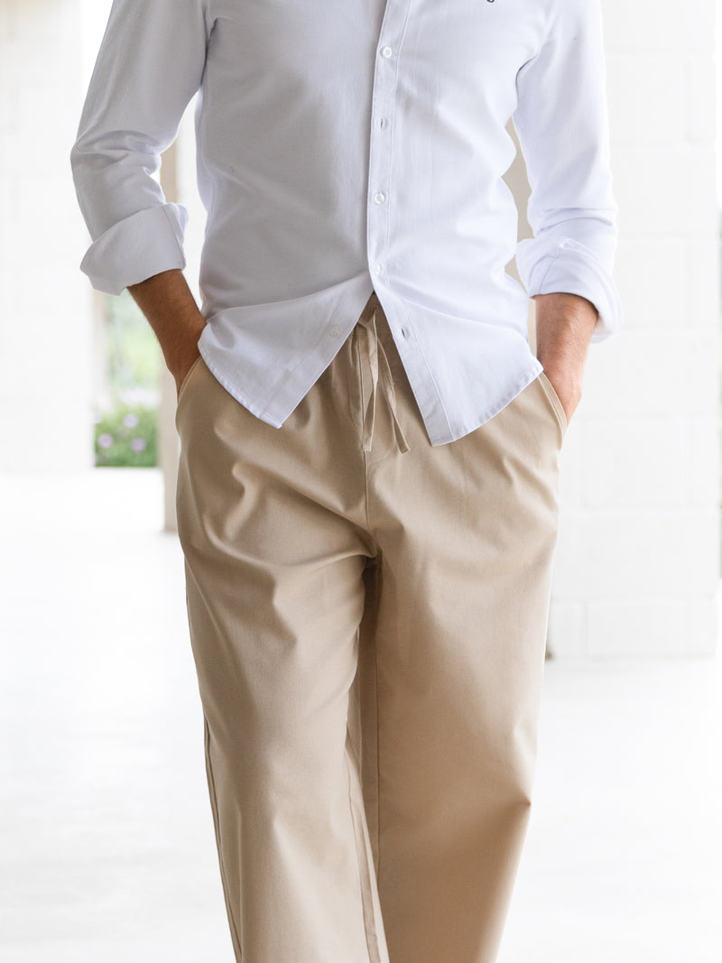 Jude Relaxed Linen Trousers - Bruin