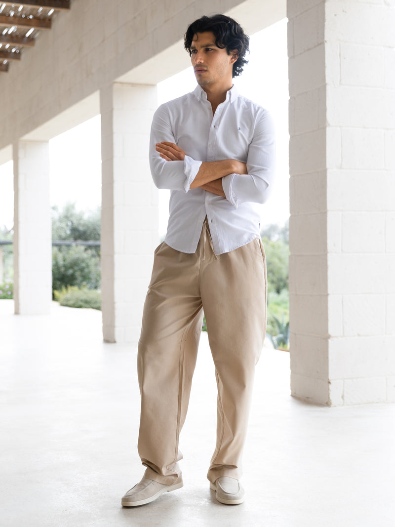 Jude Relaxed Linen Trousers - Bruin