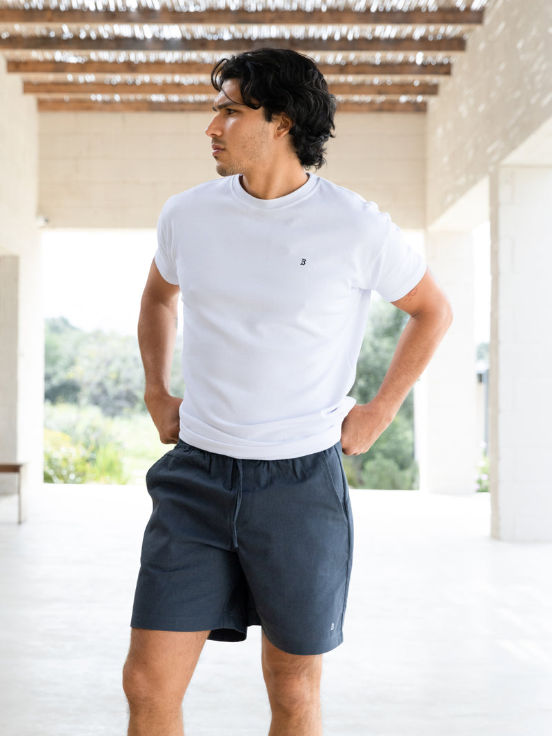 Jude Relaxed Linen Shorts - Dunkelblau