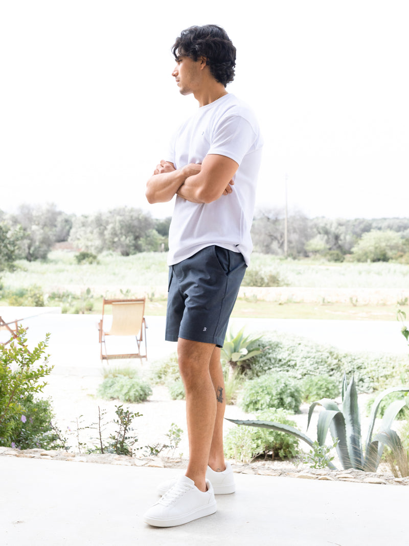 Jude Relaxed Linen Shorts - Dunkelblau