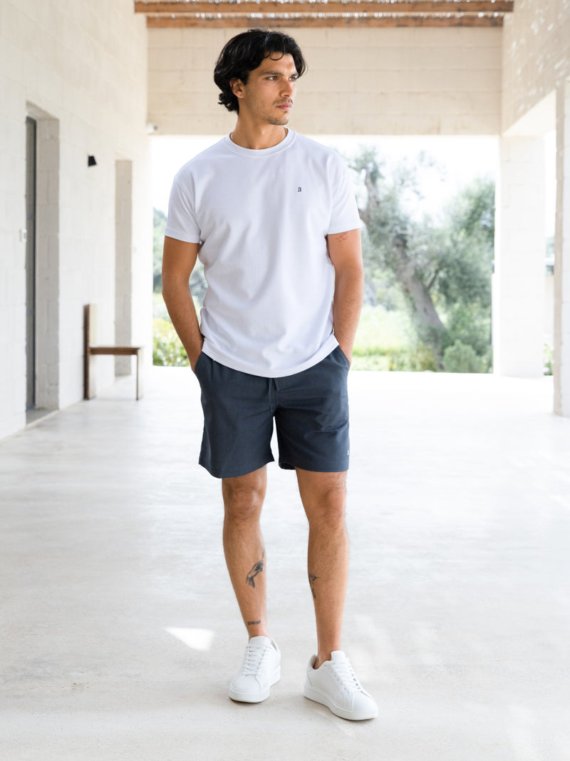 Jude Relaxed Linen Shorts - Dunkelblau