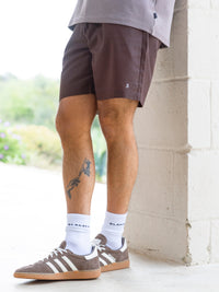 Jude Relaxed Linen Shorts - Dark Brown