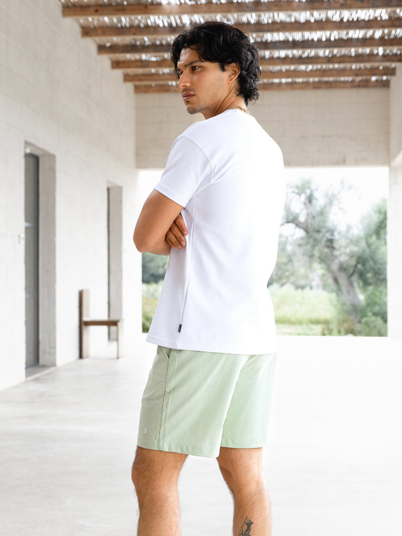 Jude Relaxed Linen Shorts - Saliegroen
