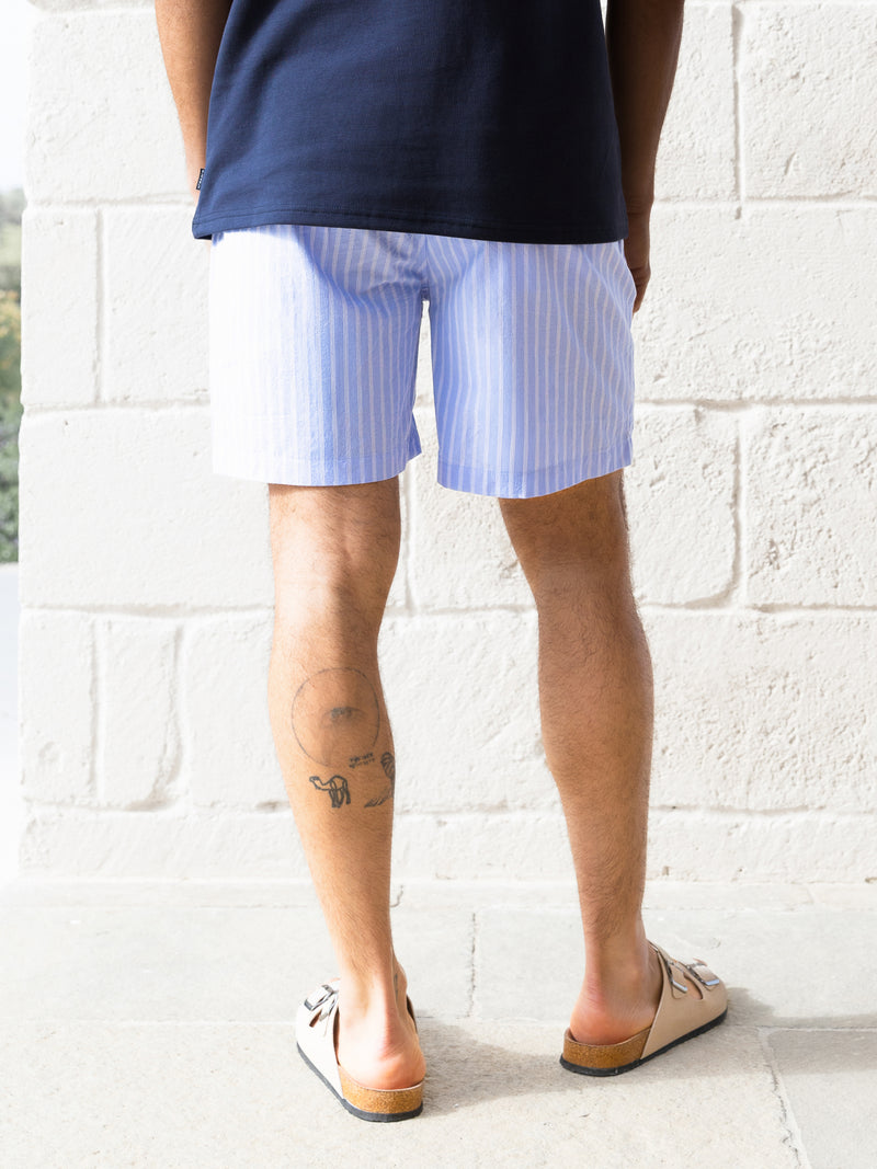 Jonah Relaxed Stripe Shorts - Blue