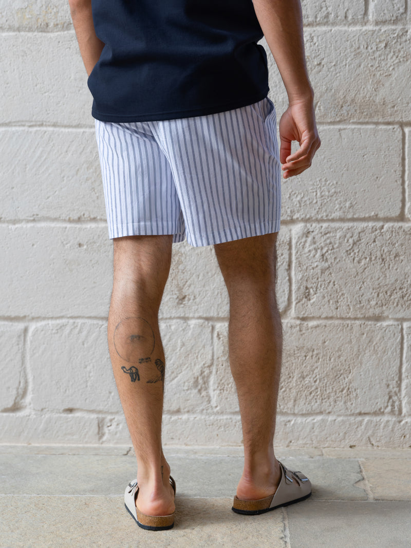 Jonah Relaxed Stripe Shorts - White