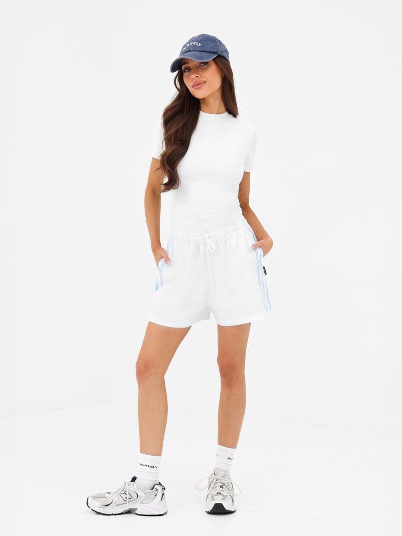 Sammy Stripe Shorts - White