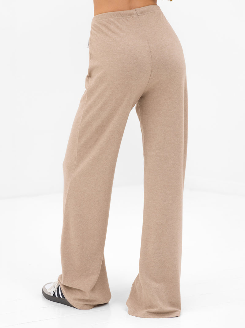 Nellie Wide Leg Trousers - Mergelbeige