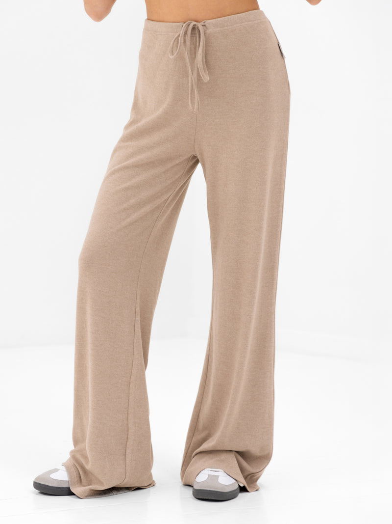 Nellie Wide Leg Trousers - Mergelbeige