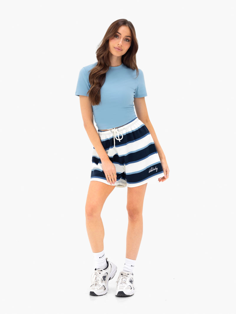 Skye Stripe Shorts - Navy Mix