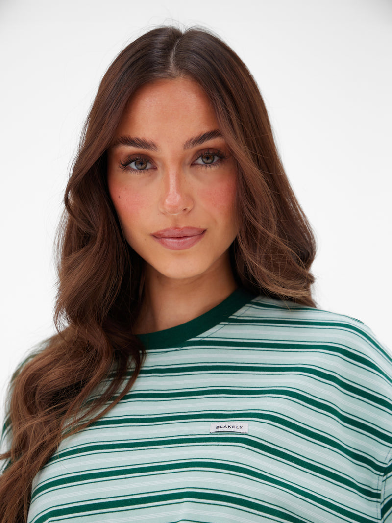 Sasha Stripe T-Shirt - Grüner Streifen