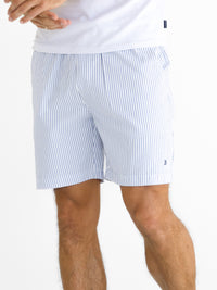 *UNRELEASED* 4406 Heren gestreepte shorts - wit/blauw