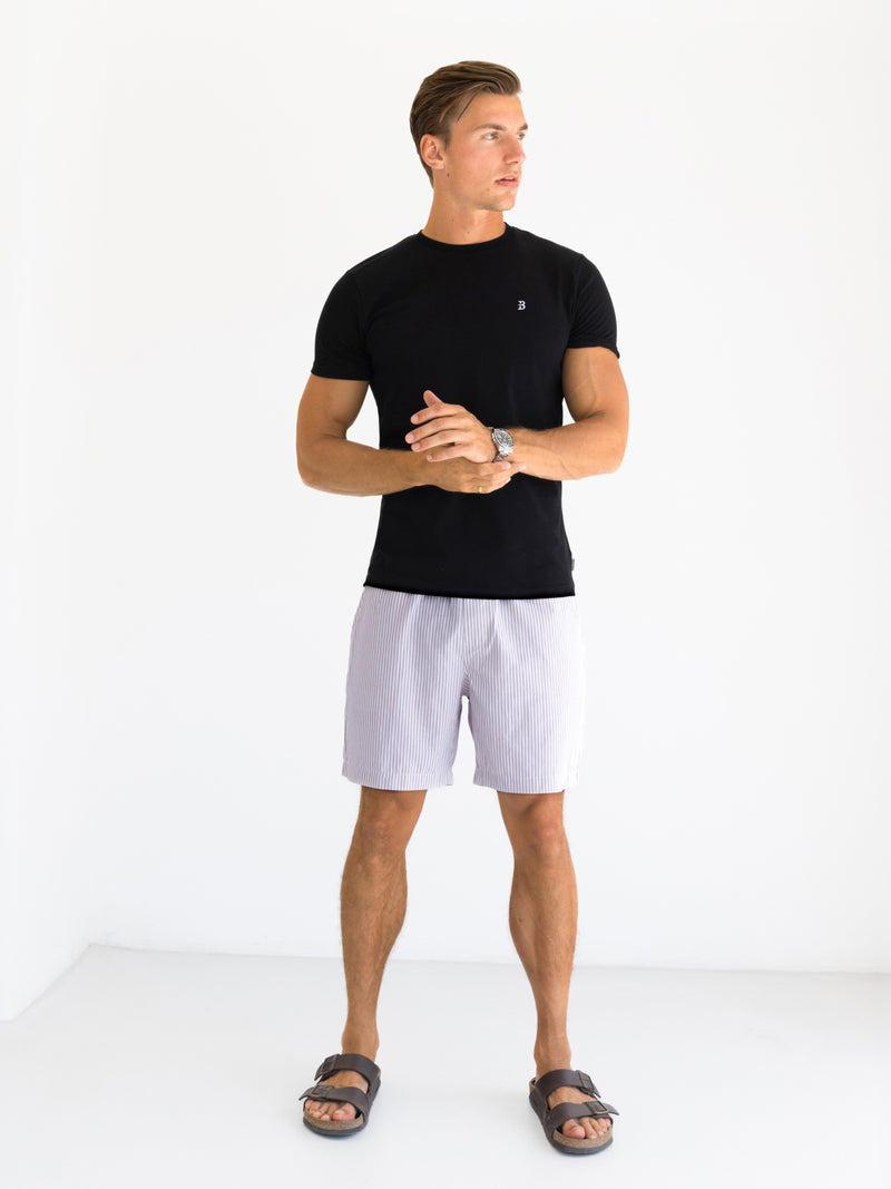 *UNRELEASED* 4406 Gestreepte herenshorts - paars/wit