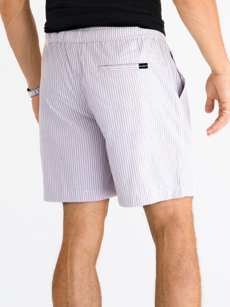 *UNRELEASED* 4406 Gestreepte herenshorts - paars/wit