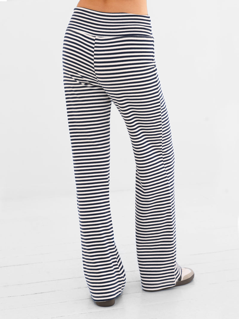 Siena Stripe Trousers - Marineblauer Streifen