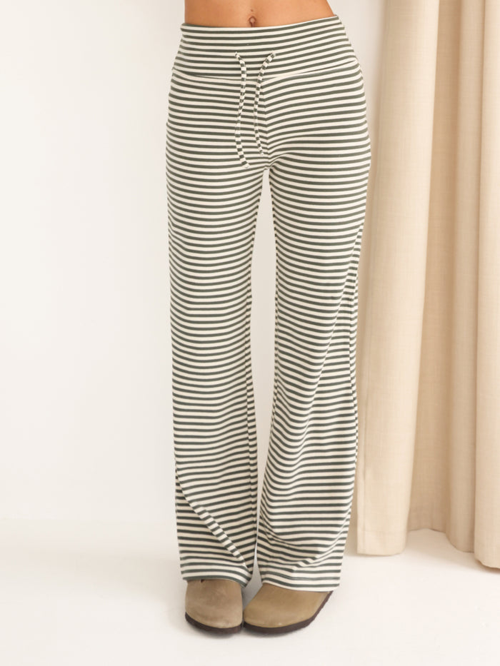 Siena Stripe Trousers - Grüner Streifen