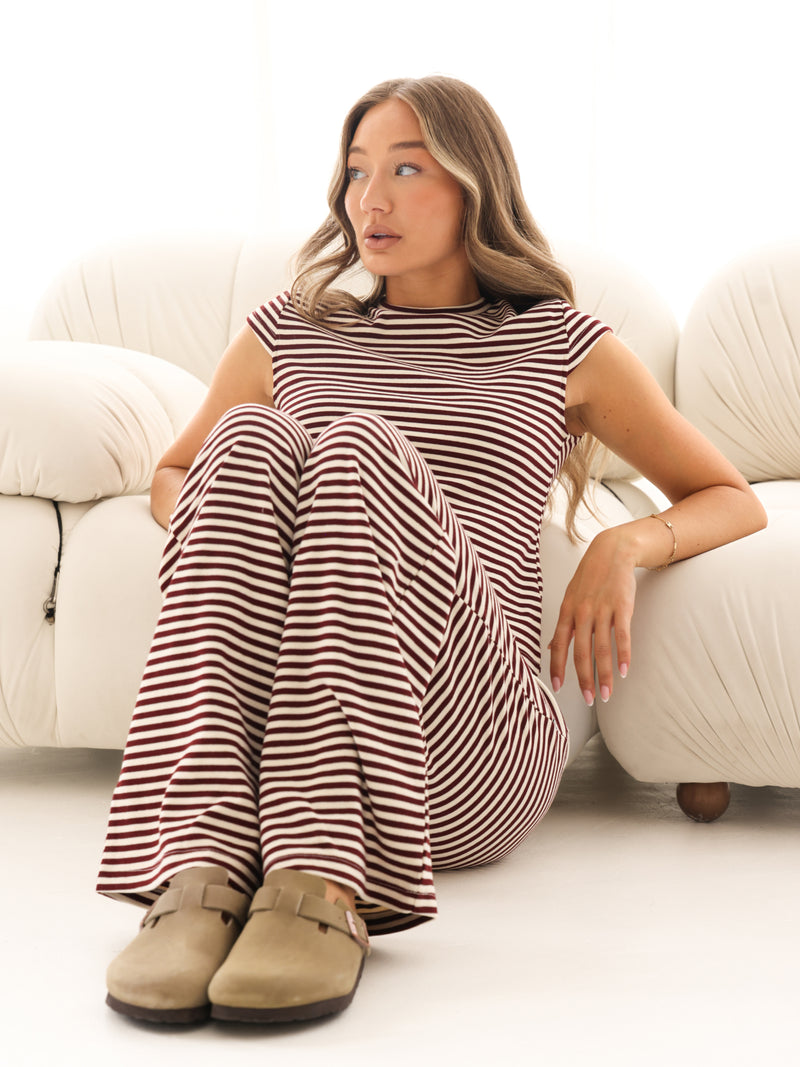 Siena Stripe Trousers - Red Stripe