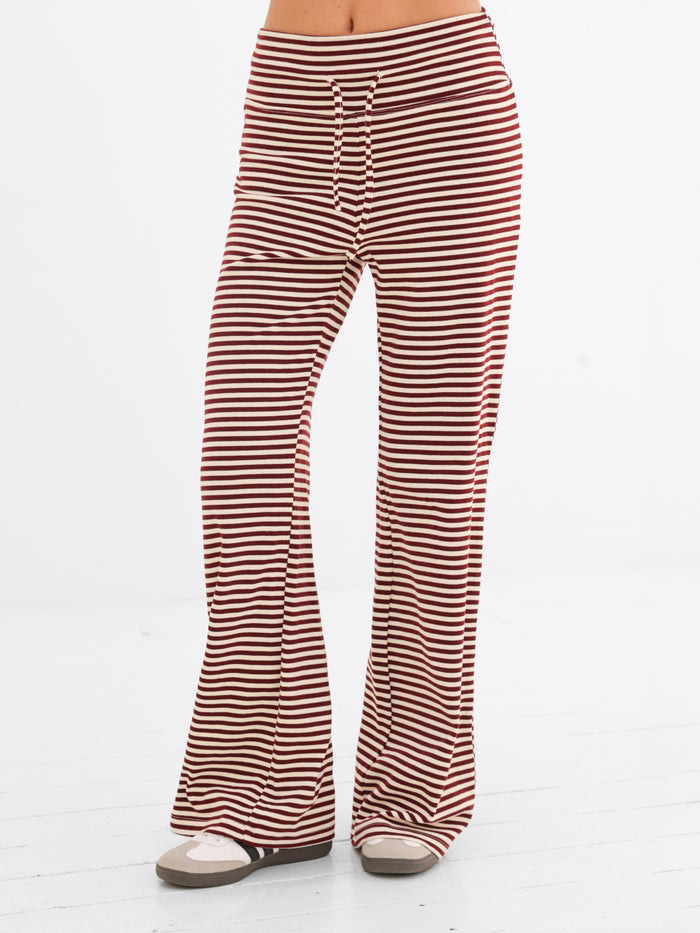 Siena Stripe Trousers - Roter Streifen