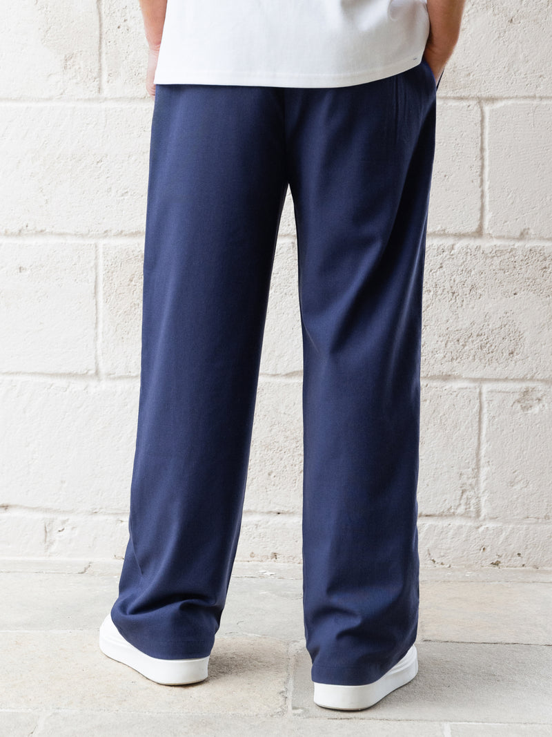 *UNRELEASED* 4469 Vlaslinnen herenbroek - Marineblauw