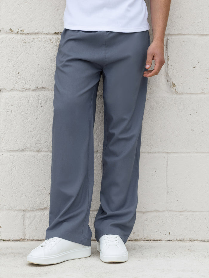*UNRELEASED* 4469 Vlaslinnen herenbroek - Blauw