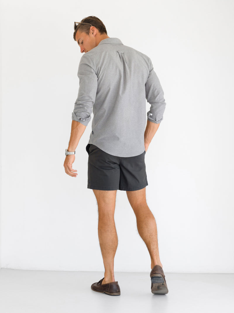 Rowan Long Sleeve Cotton Shirt - Grau