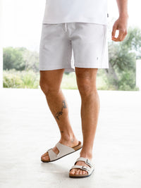 Conrad Relaxed Stripe Shorts - Grey