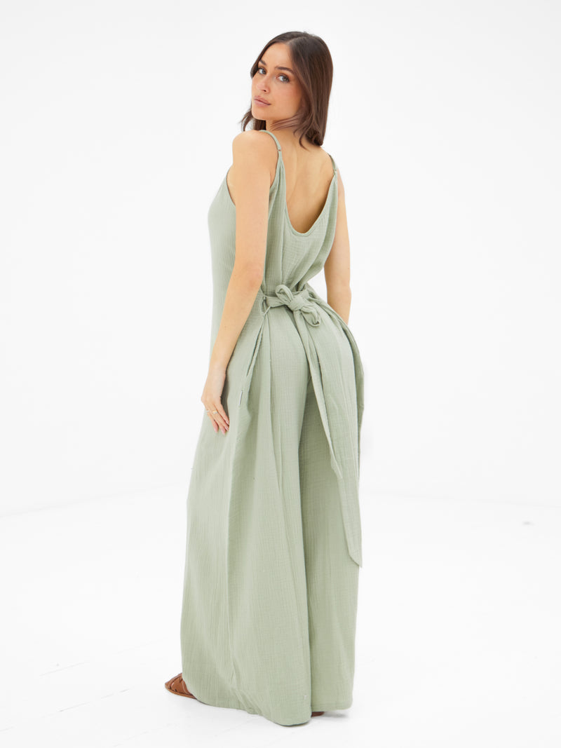 Mila Jumpsuit - Weicher Salbei